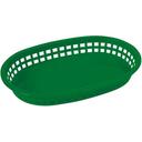 Winco Green Oval Platter Basket, 10 3/4 x 7 1/4 x 1 1/2 inch -- 3 per case.