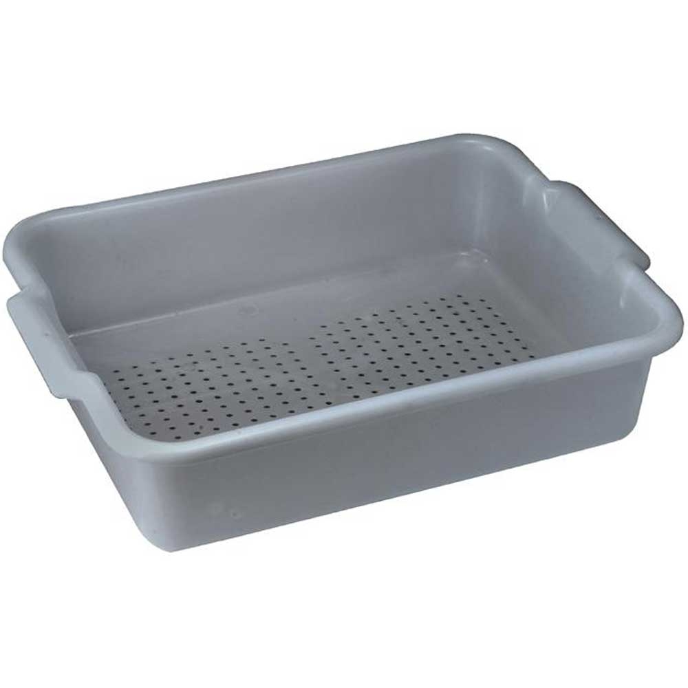Winco Polypropylene Gray Perforated Bus Box, 21 1/4″ x 15 3/8″ x 4 7/8 inch -- 6 per case.