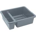 Winco Gray Divided Bus Box, 21 x 16 3/4 x 6 1/2 inch -- 6 per case.