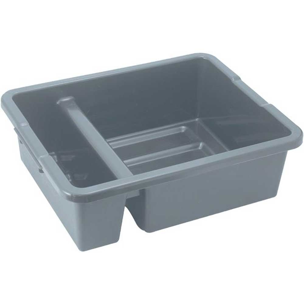 Winco Gray Divided Bus Box, 21 x 16 3/4 x 6 1/2 inch -- 6 per case.