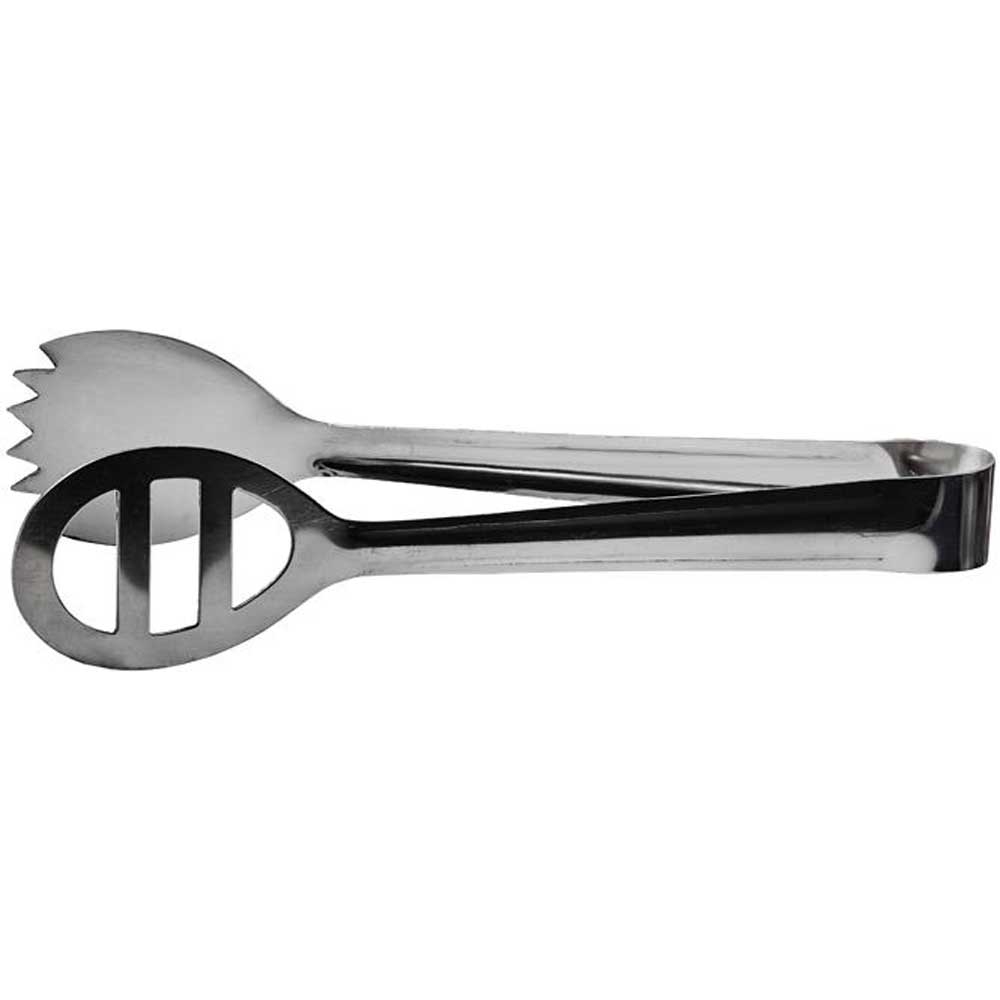 Winco Stainless Steel Satin Finish Oval Salad Tong, 7 3/4 inch -- 12 per case.