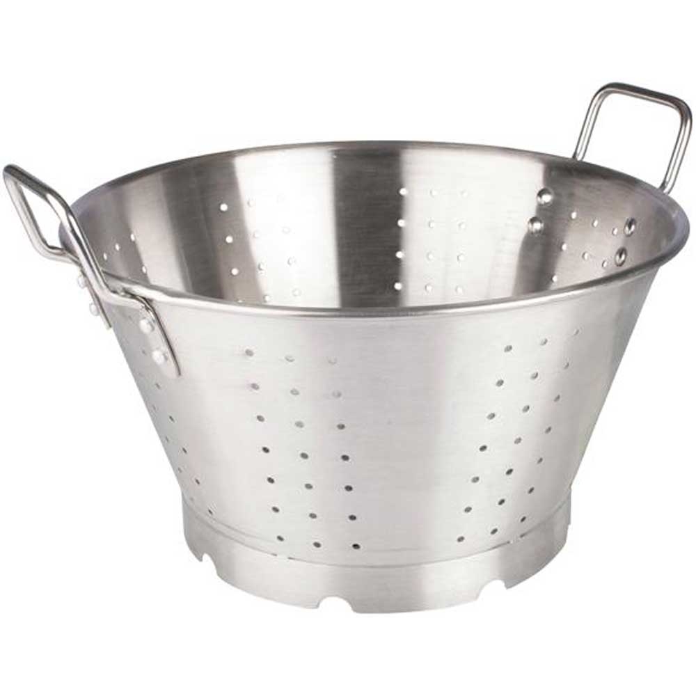 Winco Stainless Steel Heavy Duty Colander with Handles and Base, 16 Quart.
