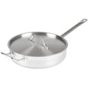 Winco Stainless Steel Saute Pan with Cover, 5 Quart -- 4 per case.