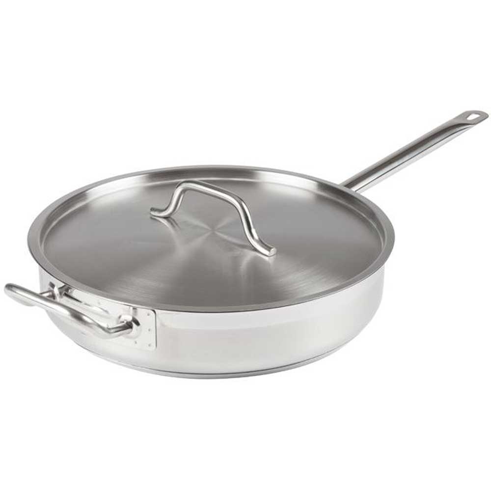 Winco Stainless Steel Saute Pan with Cover, 7 Quart -- 4 per case.