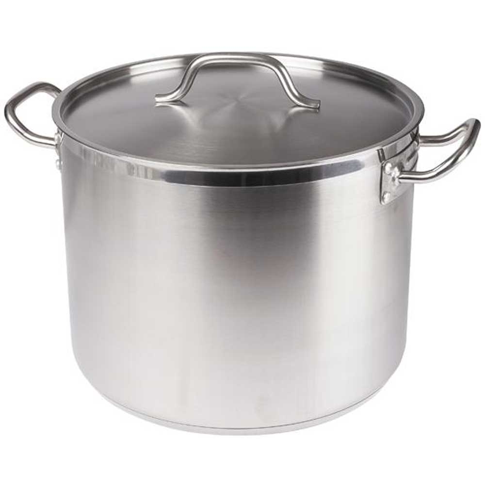 Winco Stainless Steel Stock Pot with Cover, 24 Quart -- 2 per case.