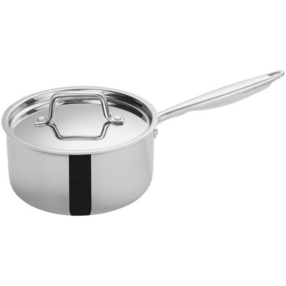 Winco Tri Gen Triply Stainless Steel Sauce Pan with Cover, 3.5 Quart -- 4 per case.