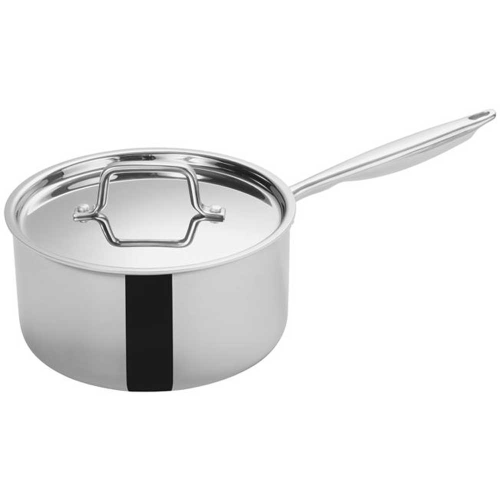 Winco Tri Gen Triply Stainless Steel Sauce Pan with Cover, 4.5 Quart -- 4 per case.