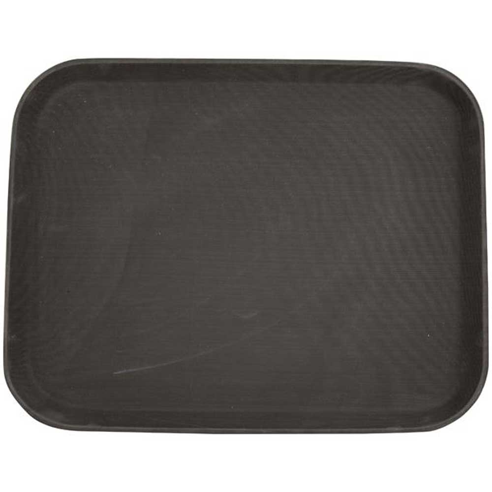 Winco Brown Rectangular Easy Hold Rubber Lined Tray, 14 x 18 inch -- 6 per case.