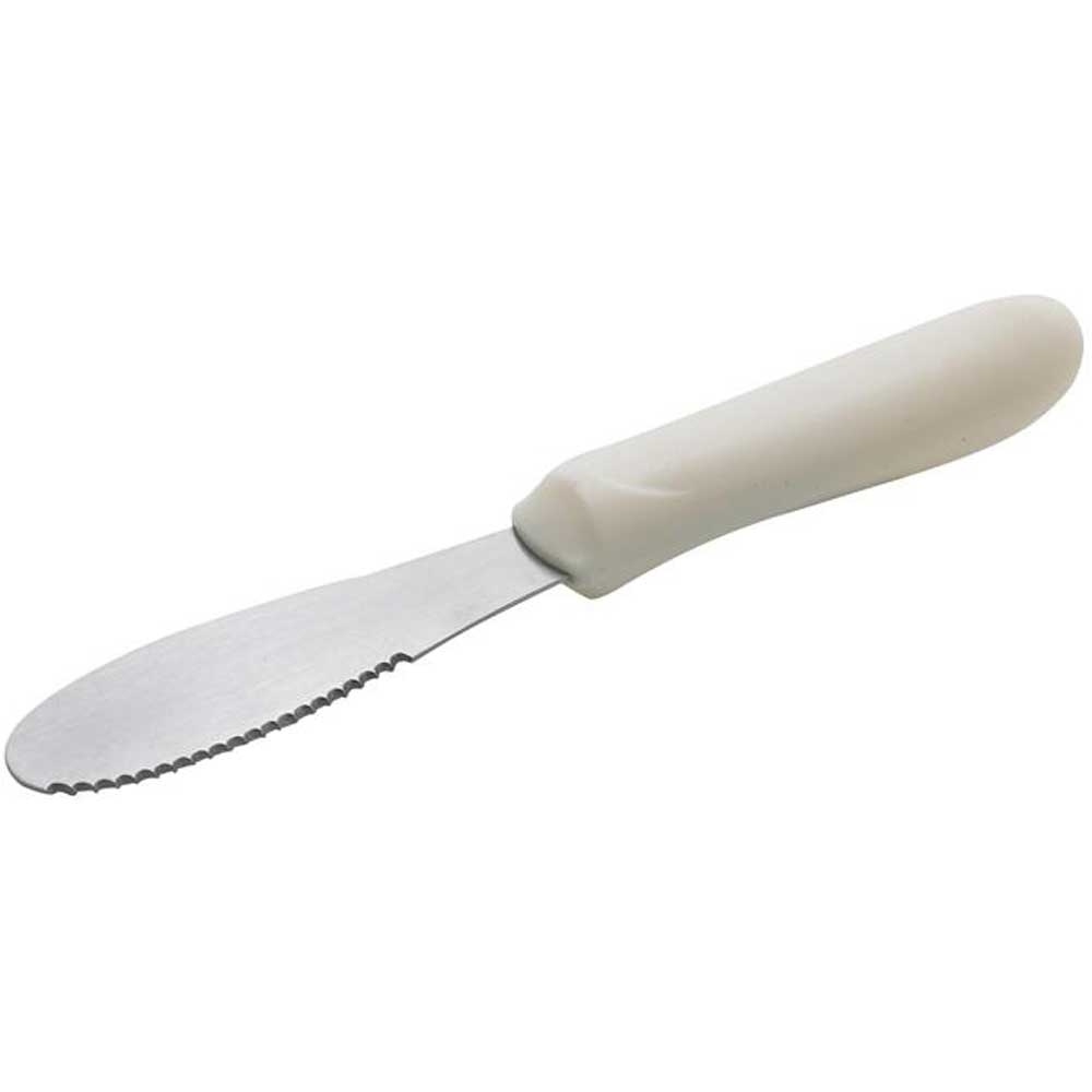 Winco White Polypropylene Handle Sandwich Spreader, 3 5/8 x 1 1/4 inch Blade -- 12 per case.