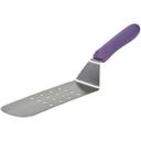 Winco Perforated Flexible Offset Turner with Purple Polypropylene Handle, 8 1/4 x 2 7/8 inch Blade -- 12 per case.