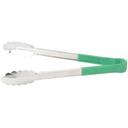 Winco Stainless Steel Heat Resistant Utility Tong with Green Polypropylene Handle, 9 inch -- 6 per case.