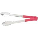Winco Stainless Steel Heat Resistant Utility Tong with Red Polypropylene Handle, 9 inch -- 6 per case.
