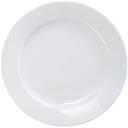 Yanco Abco Porcelain Round Rolled Edge Wide Rim Super White Plate, 18 inch Diameter -- 2 per case.