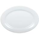Yanco Abco Porcelain Oval Rolled Edge Super White Platter, 18 inch Length -- 6 per case.