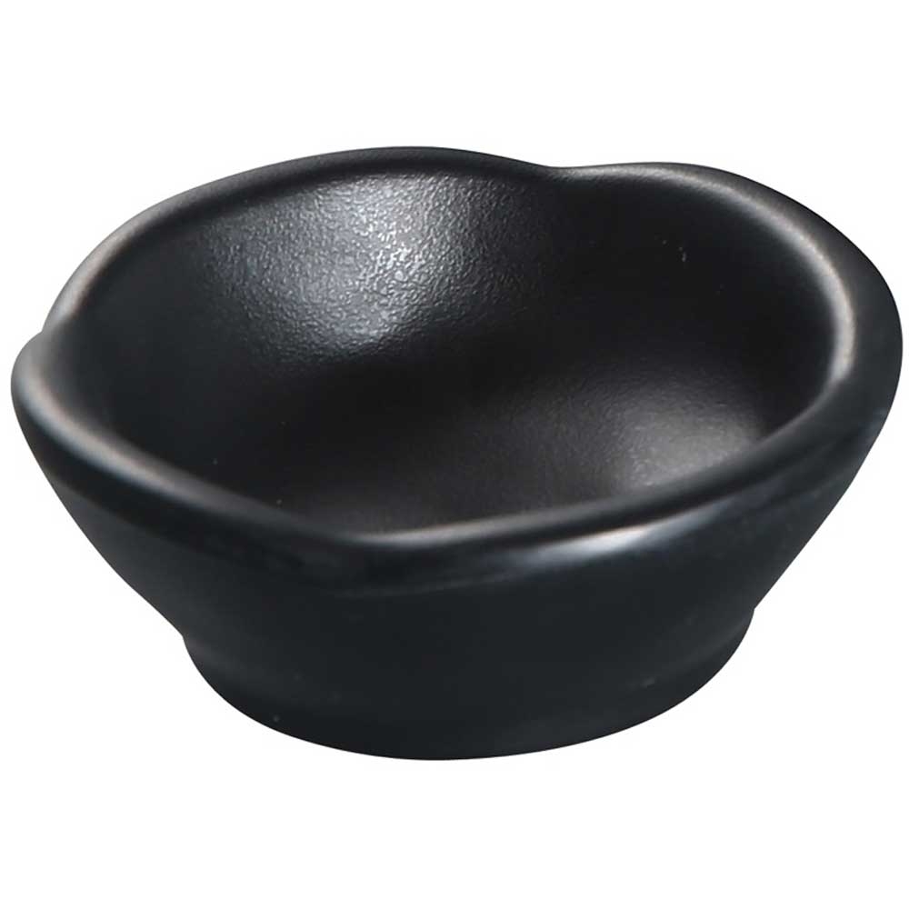 Yanco Asian Style Melamine Round Black Pearl Sauce Dish, 3 3/4 x 2 1/4 inch -- 72 per case.