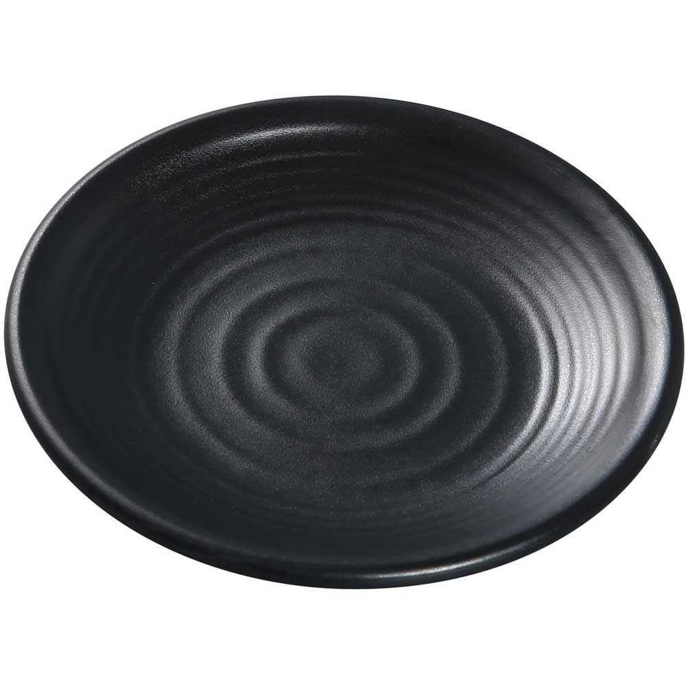 Yanco Asian Style Melamine Round Black Pearl Plate, 6 Inch Diameter -- 48 Per Case