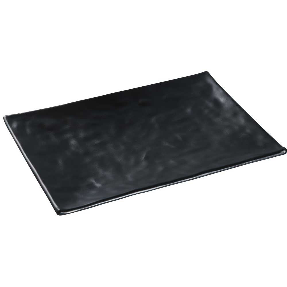 Yanco Asian Style Melamine Rectangle Black Pearl Plate, 10 x 7 inch -- 48 per case.
