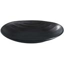 Yanco Asian Style Melamine Oval Deep Black Pearl Plate, 8 1/2 inch -- 48 per case.