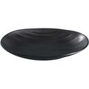 Yanco Asian Style Melamine Oval Deep Black Pearl Plate, 9 1/2 inch -- 48 per case.
