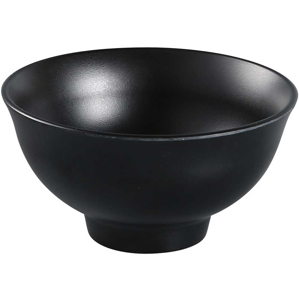 Yanco Asian Style Melamine Round Black Pearl Rice Bowl, 7 Ounce -- 48 per case.