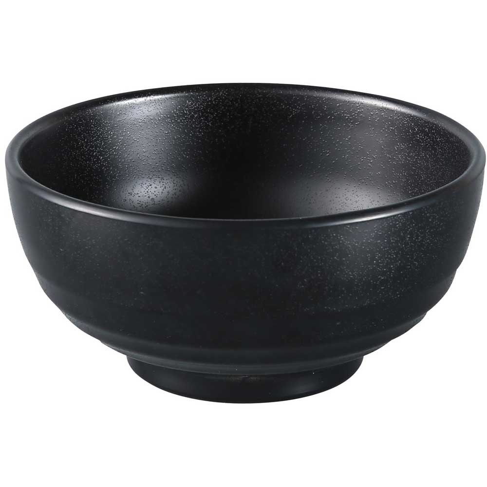 Yanco Asian Style Melamine Round Black Pearl Woodong Noodle Bowl, 38 Ounce -- 48 per case.