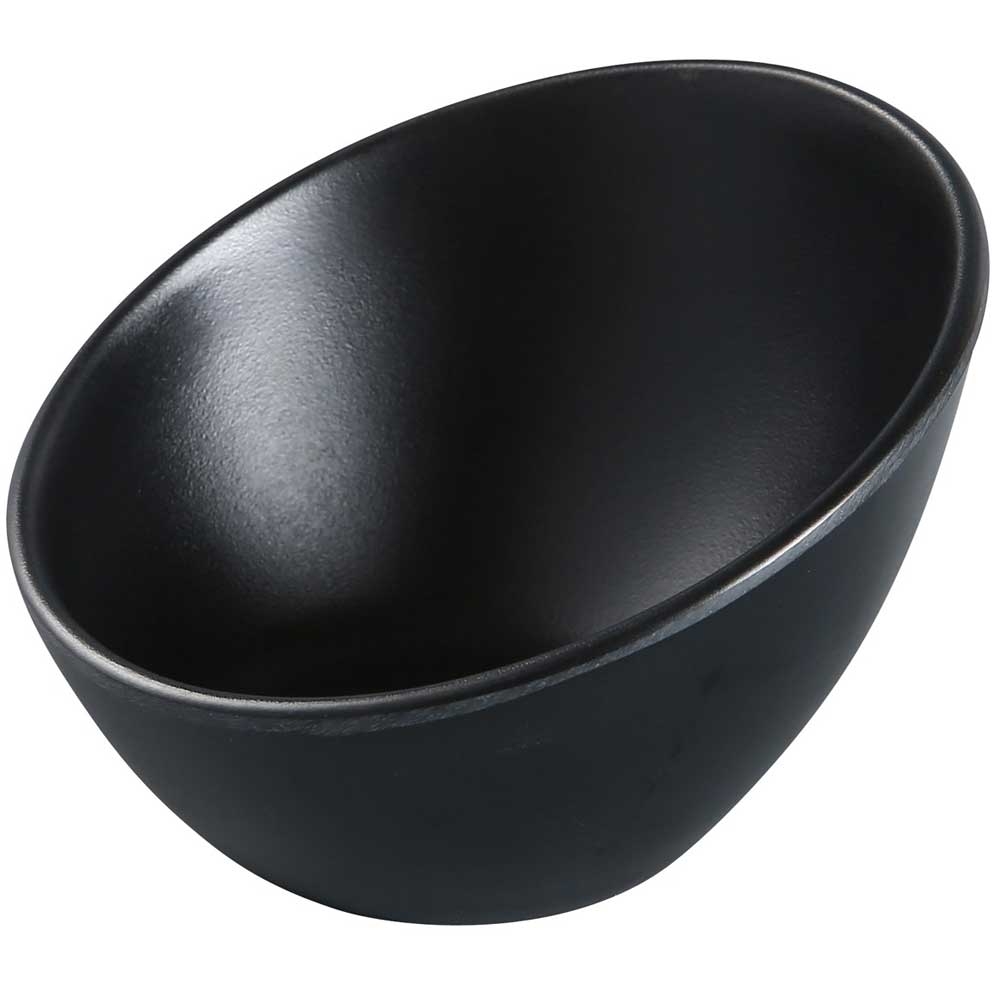 Yanco Asian Style Melamine Tapered Side Black Pearl Sheer Bowl, 5 Ounce -- 48 per case.
