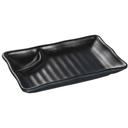 Yanco BP-4010 Black Pearl-2 Compartment Plate, 10 inch, Melamine, Black -- 24 per case.