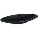 Yanco Asian Style Melamine Deep Black Pearl Boat Plate, 12 x 4 1/2 x 2 inch -- 12 per case.