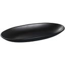 Yanco Asian Style Melamine Deep Black Pearl Plate, 12 3/4 x 5 1/2 x 1 1/2 inch -- 12 per case.
