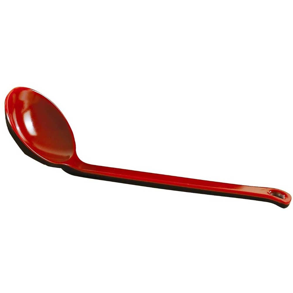 Yanco Two Tone Melamine Black/Red Noodle Spoon, 8 1/2 inch Length x 2 3/4 inch Width -- 72 per case.