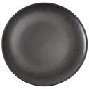 Yanco Diamond Black Speckled Porcelain Round Coupe Plate, 12 x 1 3/8 inch -- 12 per case.