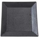Yanco Diamond Black Speckled Porcelain Square Plate, 10 x 10 x 1 1/8 inch -- 24 per case.