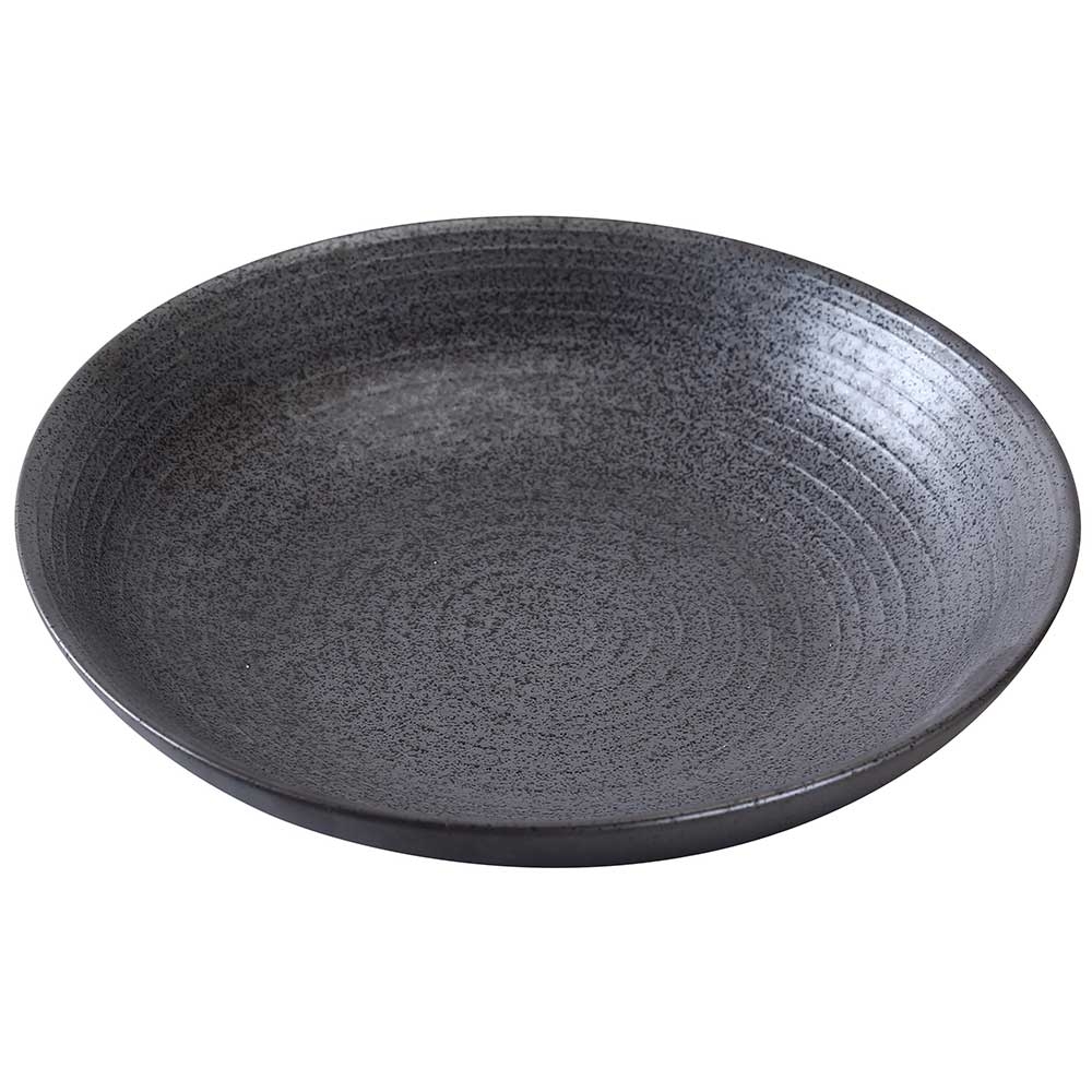 Yanco Diamond Black Speckled Porcelain Salad/Pasta Bowl, 30 Ounce Capacity -- 12 per case.