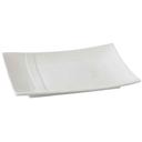 Yanco SH-212 Shanghai Rectangular Plate, 12 x 8 inch, Bone China, Bone White -- 12 per case.