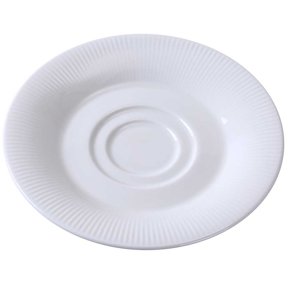 Yanco Siena Porcelain Saucer, 3 3/8 x 2 1/2 inch -- 36 per case.