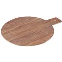 Yanco WD-109 Round Wooden Tray with Handle, 8.5 inch Diameter, Melamine, White -- 24 per case.