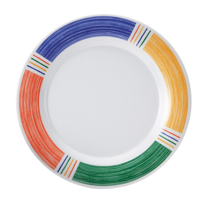 GET Enterprises inc Diamond Barcelona Melamine Round Wide Rim Plate, 10.5 inch -- 12 per case.