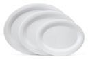 GET Enterprises inc Diamond White Melamine Oval Platter, 12 x 9 inch -- 12 per case.