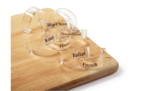 GET Enterprises inc Polycarbonate Printed Salad Dressing Bottle Clip Only -- 12 set.