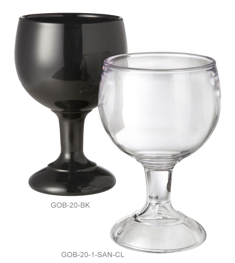 Get Enterprises Inc Styrene Acrylonitrile Stemware Clear Schooner, 20 Ounce -- 12 Per Case