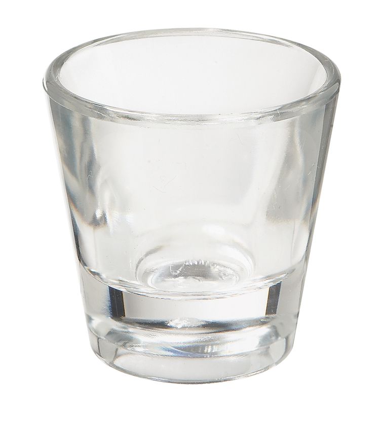 Get Enterprises Inc Styrene Acrylonitrile Clear Shot Glass, 2 Inch Tall -- 24 Per Case