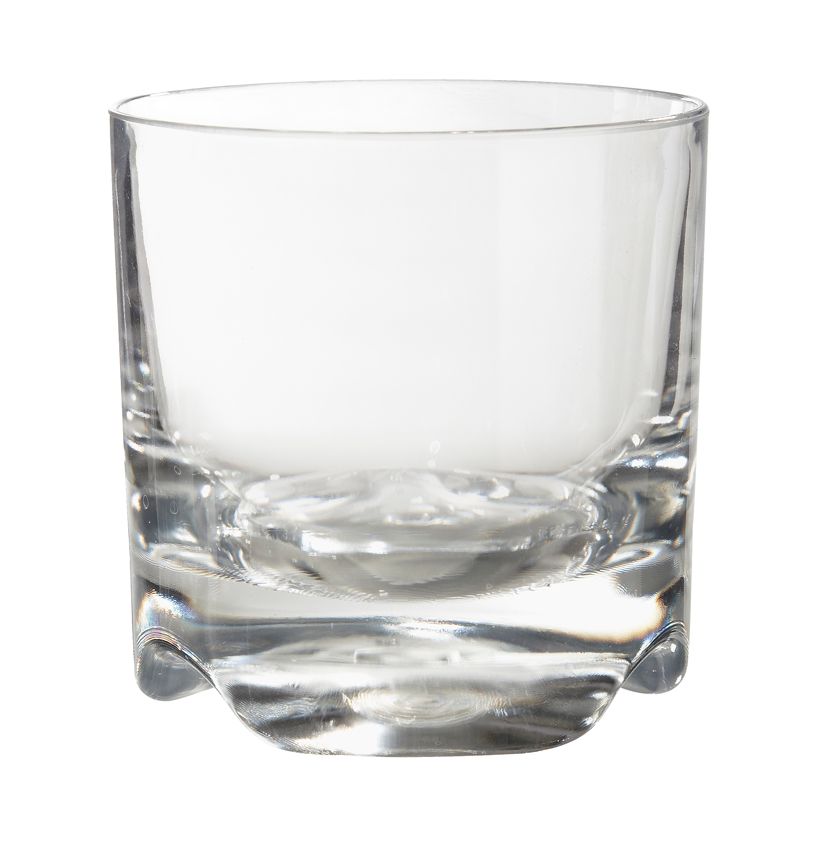 Get Enterprises Inc Roc N Roll Styrene Acrylonitrile Clear Rock Glass, 10 Ounce -- 24 Per Case