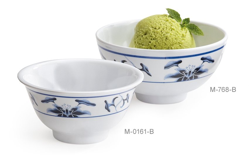 GET Enterprises inc Water Lily Dynasty Series Melamine Bowl, 9 Ounce -- 12 per case.