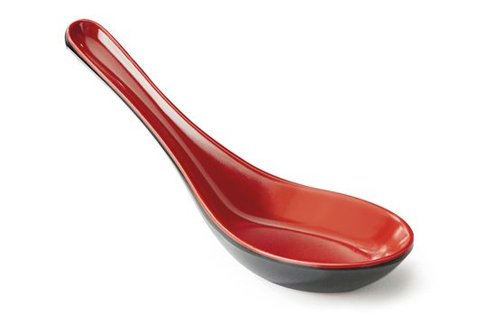 Get Enterprises Inc Fuji Japanese Series Melamine Black And Red Soup Spoon, 1 Ounce -- 60 Per Case