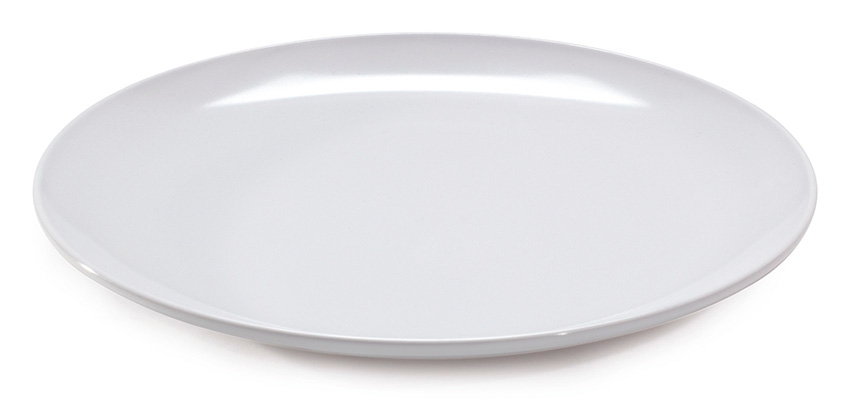 GET Enterprises inc Siciliano Melamine White Round Plate, 10.5 inch -- 12 per case.