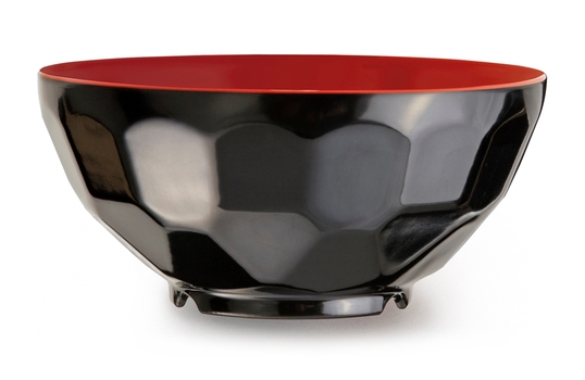 GET Enterprises inc Fuji Japanese Series Melamine Black with Red Bowl, 11 Ounce -- 12 per case.