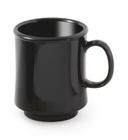 GET Enterprises inc Black Elegance Styrene Acrylonitrile Stacking Mug, 8 Ounce -- 24 per case.