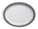 GET Enterprises inc Diamond Chexers Melamine Oval Platter, 13.5 x 10.25 inch -- 12 per case.