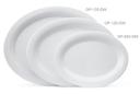 GET Enterprises inc Diamond White Melamine Oval Platter, 9.75 x 7.25 inch -- 24 per case.