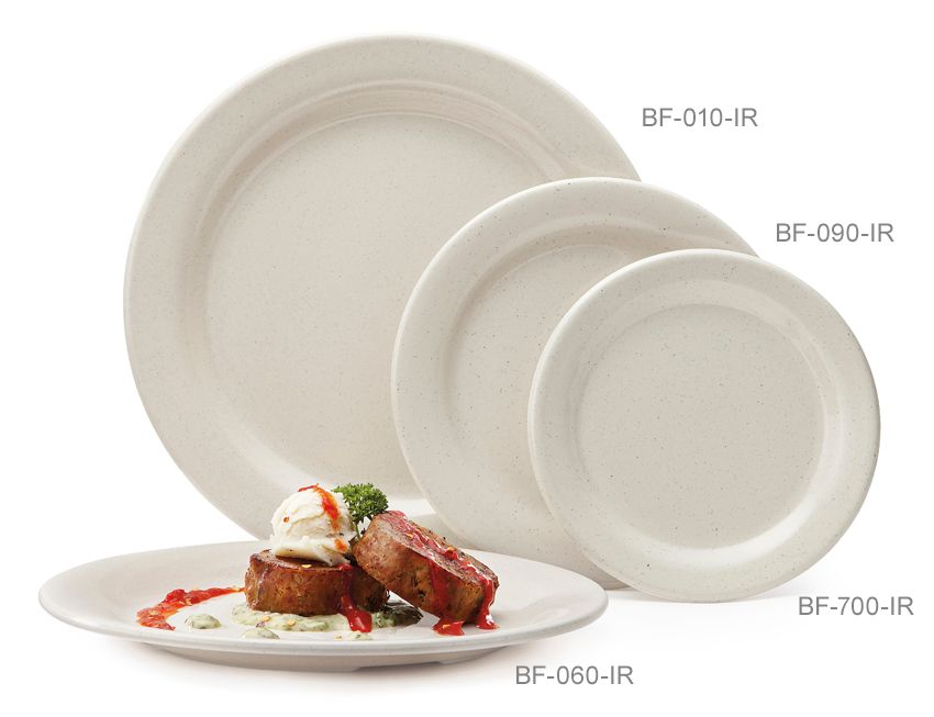 Get Enterprises Inc Santa Fe Centennial Series Ironstone Melamine Round Plate, 6.25 Inch -- 48 Per Case